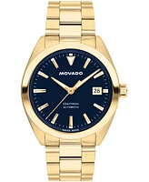 Movado Men's Datron Swiss Automatic Ionic Plated Light Gold Steel Watch, 39mm