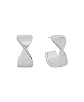 And Now This Crossover Push Back Hoop Earrings