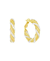 And Now This Clear Crystal Twist Hoop Earrings