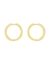 And Now This 18K Gold Plated Crystal Hoop Earrings