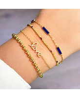 The Lovery Lapis Bar Chain Bracelet 14K Gold