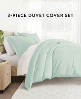 ienjoy Home Double Brushed Solid Duvet Cover Set