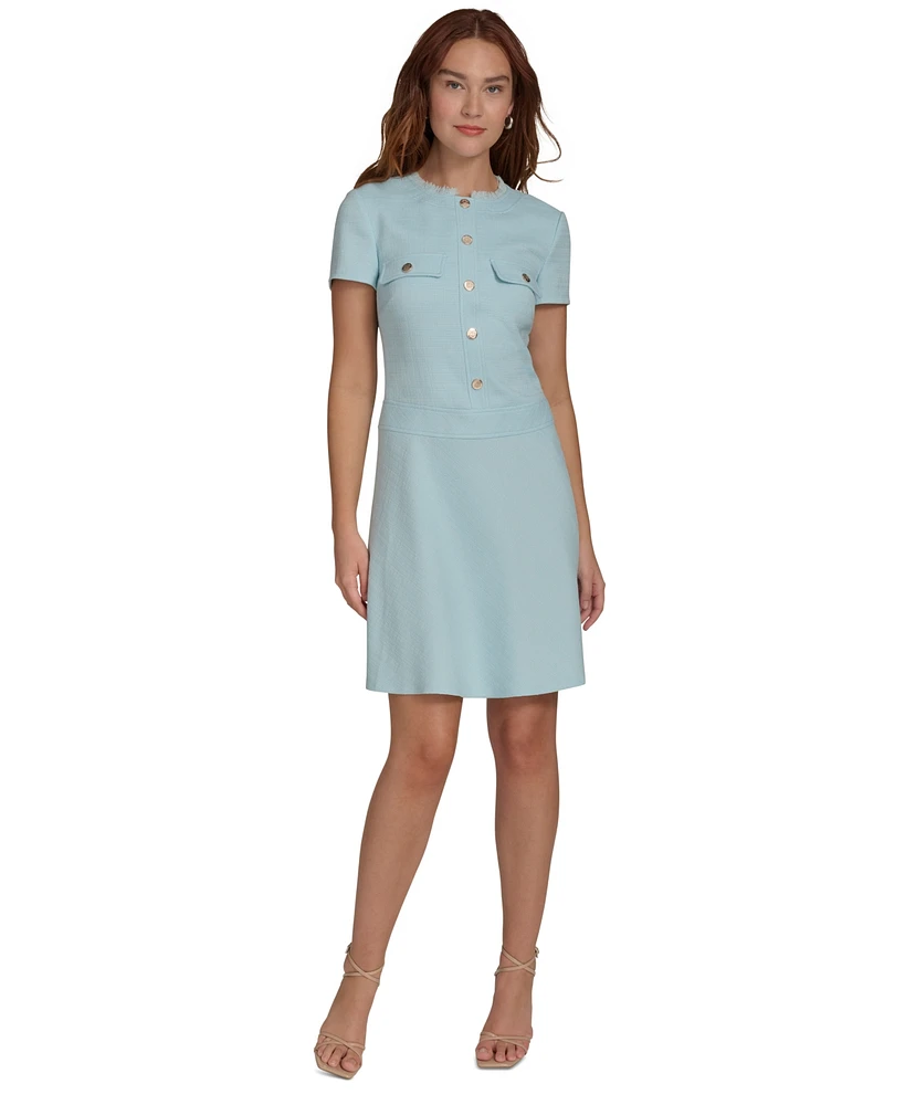 Tommy Hilfiger Women's Round-Neck Short-Sleeve Dress