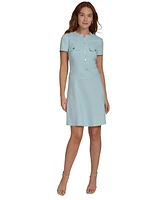 Tommy Hilfiger Women's Round-Neck Short-Sleeve Dress