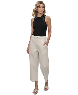 Dkny Jeans Women's High-Rise Utility Barrel - Ecr