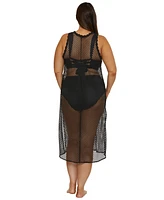 Becca Etc Women's Castaway Island Crocheted Cover-Up Dress