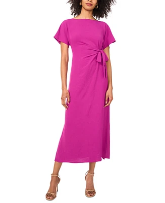 Vince Camuto Women's Tie-Waist Boat-Neck Midi Dress