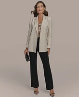 Donna Karan New York Women's Metallic Linen-Blend Belted Jacket