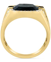 Effy Men's Onyx (12mm) & Diamond (7/8 ct. t.w.) Ring in 14k Gold