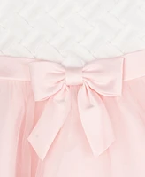 Rare Editions Baby Girl Two-Tone Basket Weave Social Dress