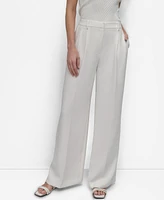 Dkny Women's High-Rise Pleat-Front Wide-Leg Pants