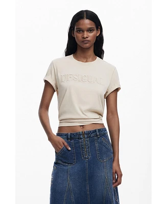 Desigual Women's Studded logo T-shirt