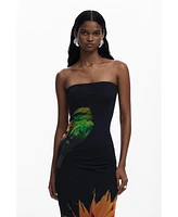 Desigual Women's Strapless dress