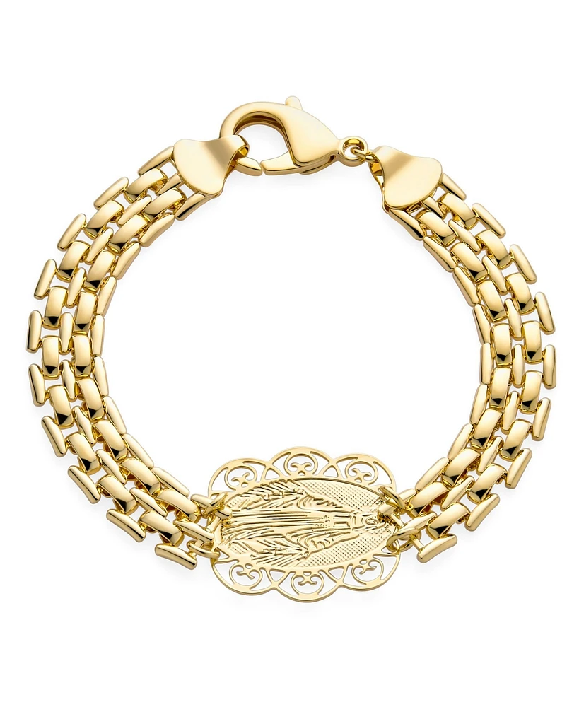 Bling Jewelry Jewelry Set Virgin Mary Lady of Guadalupe Necklace Bracelet Earrings Gold Plated