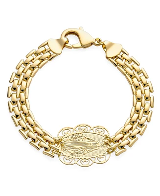 Bling Jewelry Jewelry Set Virgin Mary Lady of Guadalupe Necklace Bracelet Earrings Gold Plated