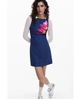 Desigual Women's Denim-effect mini dress