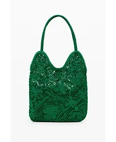 Desigual Women's Medium crochet shoulder bag
