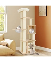 Cat Tree with Cozy Perch, Condo & Space Capsule Fun & Comfortable Play Tower for Cats