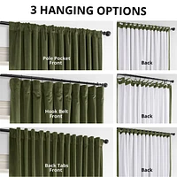Half Price Drapes Hunter Green Signature Extra Wide Velvet Blackout Curtain
