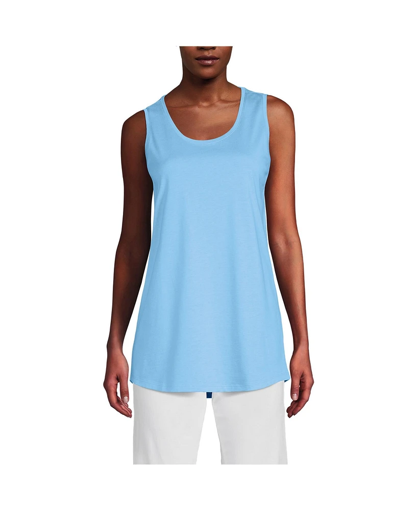 Lands' End Women's Supima Cotton Tunic Tank Top