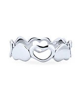 Bling Jewelry Silver Ring: Bff Friendship Open Heart Eternity Band Promise Ring in Sterling