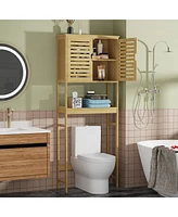 Unho Freestanding Bathroom Space-saver Storage Cabinet Over The Toilet Storage Shelf