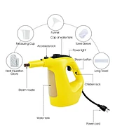 Handheld MultiPurpose Steam Cleaner with 17 Pieces, 350ml Large Capacity Steam Mop Continuous Fill water, Portable Chemical-Free Steamer for Home Use