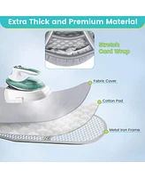 Foldable Ironing Board with Iron Rest and Adjustable Height