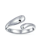 Bling Jewelry Geometric Teardrop Silver Ring Band Sterling