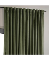 Half Price Drapes Hunter Green Signature Extra Wide Velvet Blackout Curtain