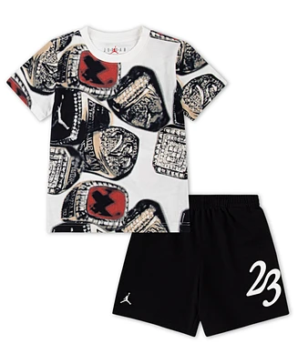 Jordan Little Boys 2- Piece Mvp Ring Shorts and T-Shirt Set