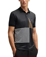 Boss by Hugo Men's Digital Print Regular-Fit Paddy Polo Shirt