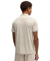 Boss by Hugo Men's Monogram Jacquard Quick-Dry Polo Shirt