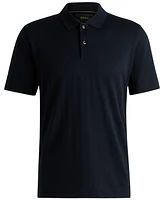 Boss by Hugo Men's Cotton-Silk Blend Relaxed-Fit Polo