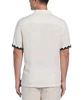 Cubavera Men's Short Sleeve Sunset Print Button-Front Camp Shirt