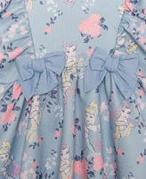 Disney Toddler and Little Girls Princess Flower Short Sleeve Dress