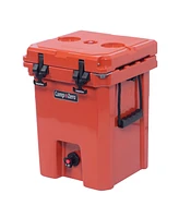 Camp-zero 20L Premium Drink Cooler with 2 Molded-in Beverage Holders | Burnt Orange