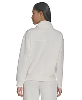 Halston Women's Snap-Collar Long-Sleeve Pullover