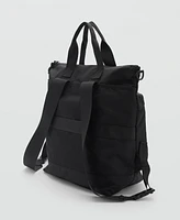 Mango Men's Pockets-Detail Multifunctional Backpack