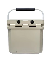 Camp-zero 12 | 12.6 Qt. Premium Cooler with Molded-in Cup Holders and Folding Aluminum Handle Sage