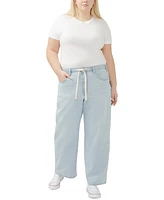 Silver Jeans Co. Plus Be Easy Straight-Leg Drawstring