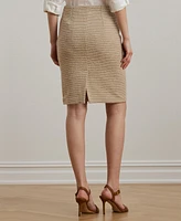 Lauren Ralph Women's Cotton-Blend Boucle Pencil Skirt