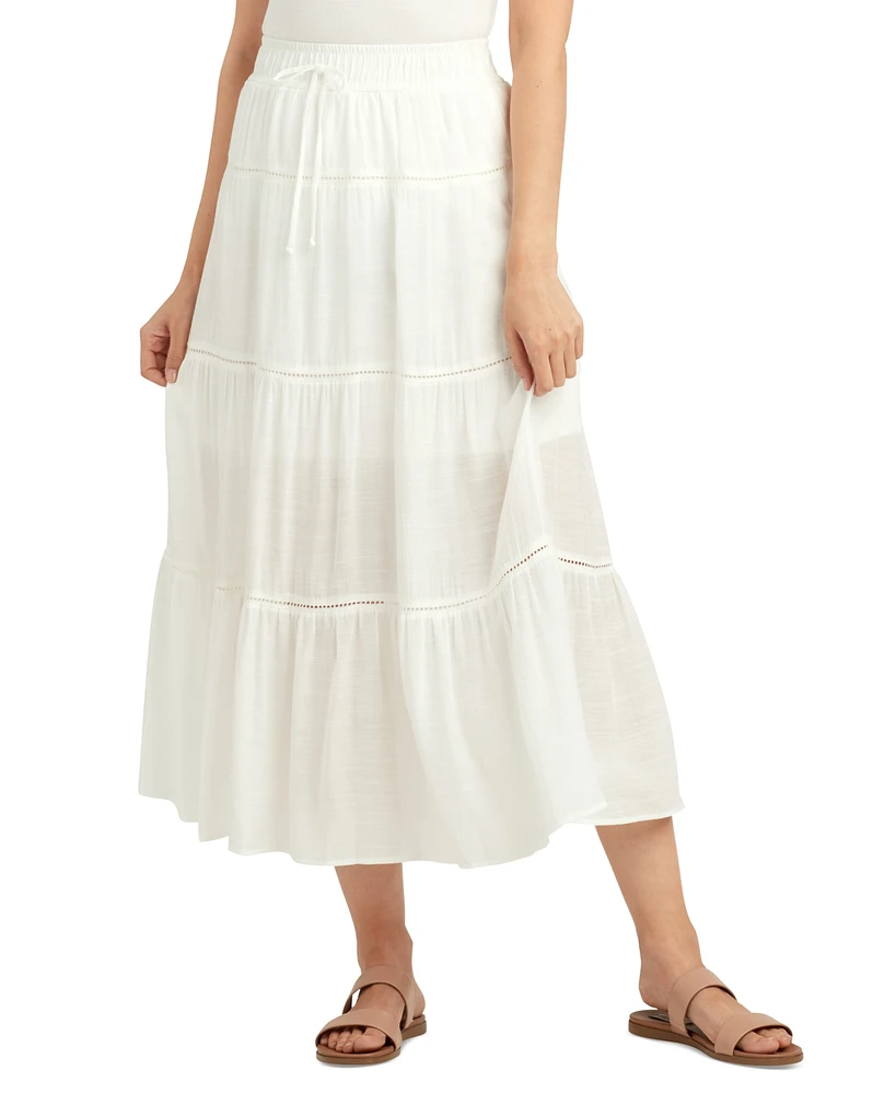 Bcx Juniors' Tiered Gauze Pull-On Maxi Skirt