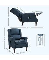 Homcom Massage Recliner Sofa with Heat Function, Remote Control