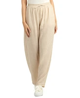 Bcx Juniors' Striped Elastic-Waist Wide-Leg Pants