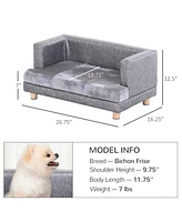 PawHut Luxury Fancy Dog Bed for Small Dogs, Furniture Couch, Dog Sofa