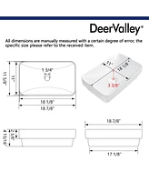 DeerValley Ally 19'' x 12'' Vessel Sink Semi-Recessed Rectangular Above Counter Basin
