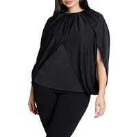 Eloquii Plus Draped Front Cape Top