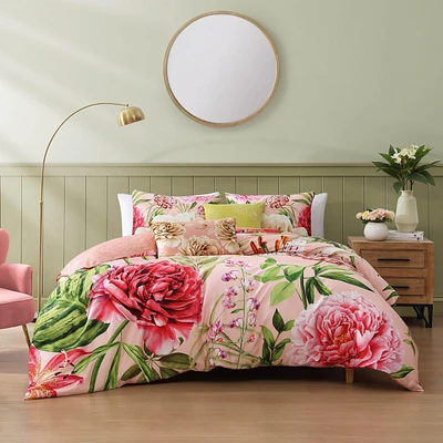 Bebejan Spring Forever Bedding 100% Cotton Sateen 5 Piece Queen Size Reversible Comforter Set