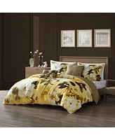 Bebejan Zayra Bedding 100% Cotton Sateen 5 Piece King Size Reversible Comforter Set